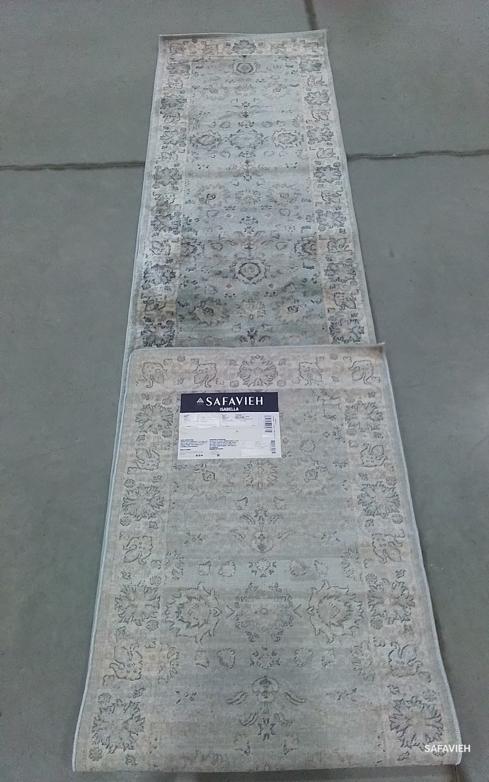 LT BLUE / CREAM 2′-2″ x 11′-0″ Flaw in Rug, Reduced Price 1172778781 ISA940M-211