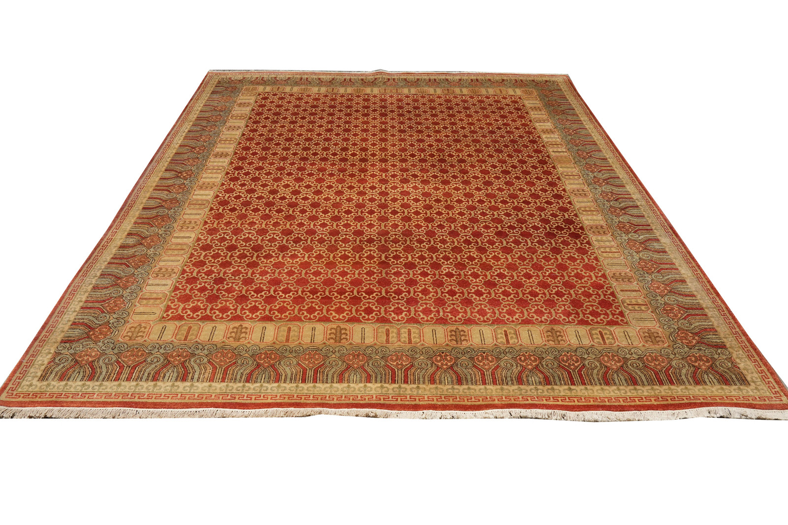 9 x 12.4 New Agra Rug Coral #B-72558
