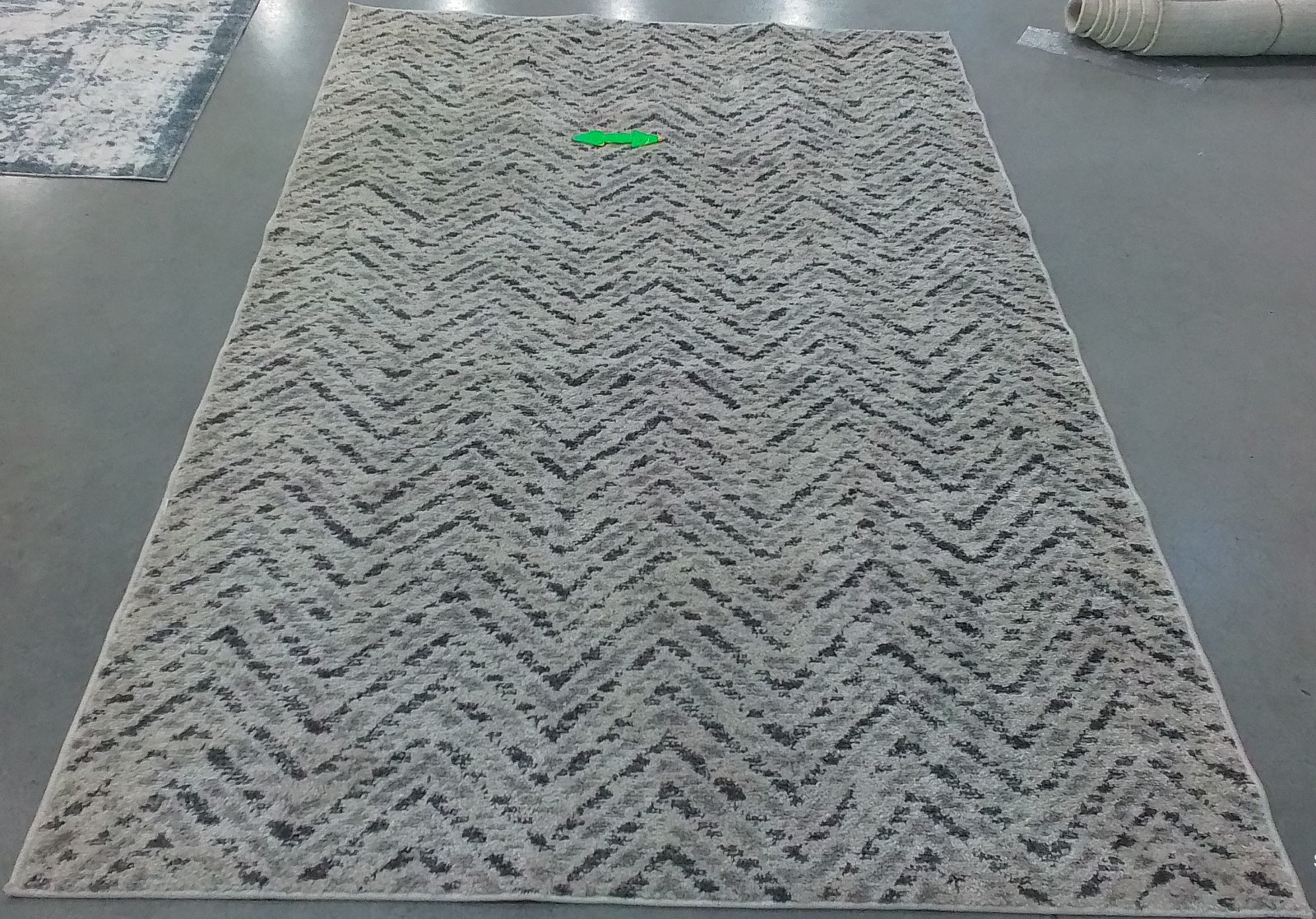 IVORY / CHARCOAL 5′-1″ x 7′-6″ Stained Rug, Reduced Price 1172800385 ADR104N-5