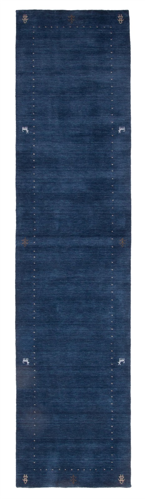 Traditional Blue Hand loomed Area Rug 2’9″ x 11’10” Oriental Carpet
