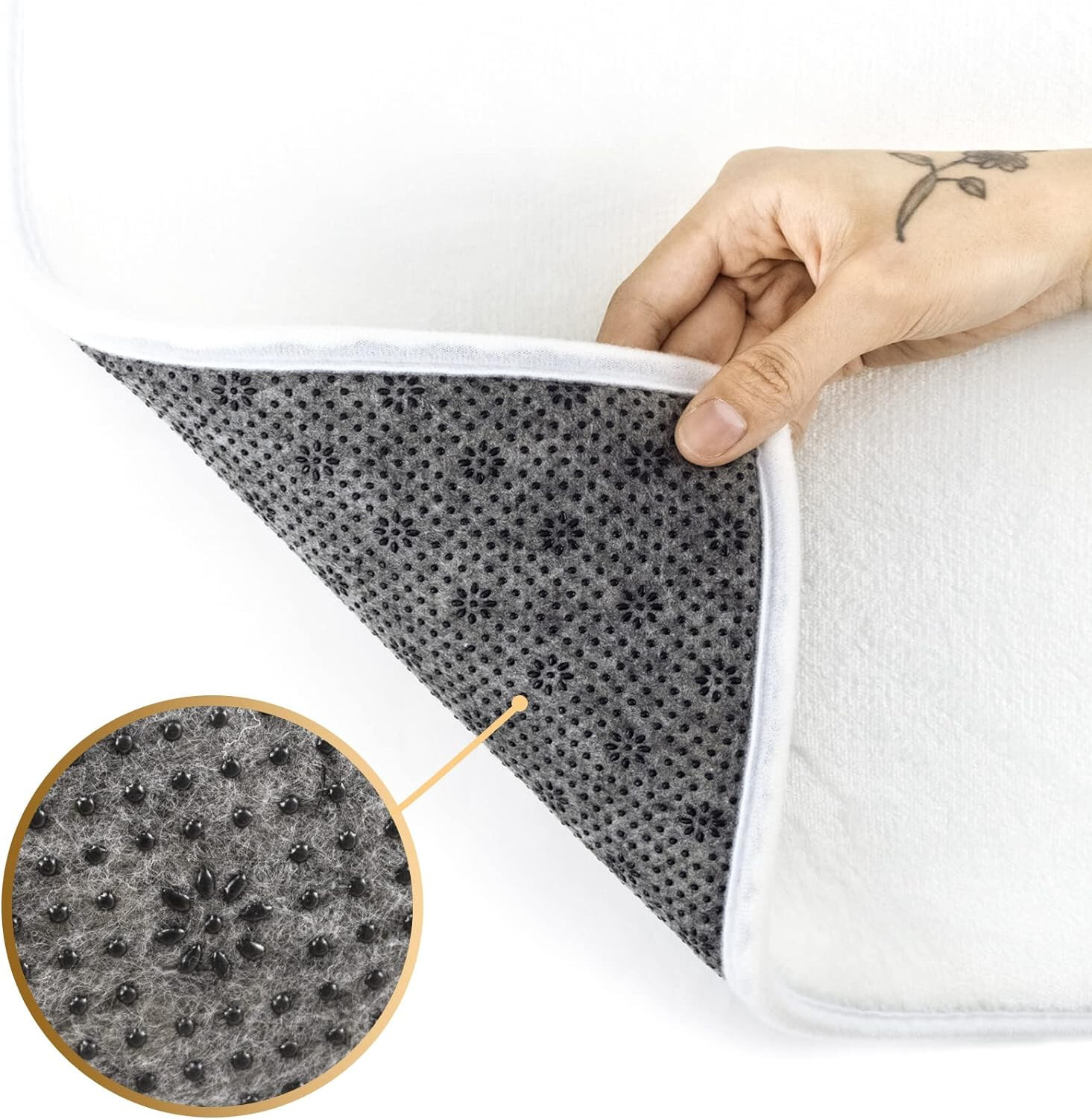 Funny Quotes on Black and White Bath Mat for Bathroom Mat Bath Rug Doormat