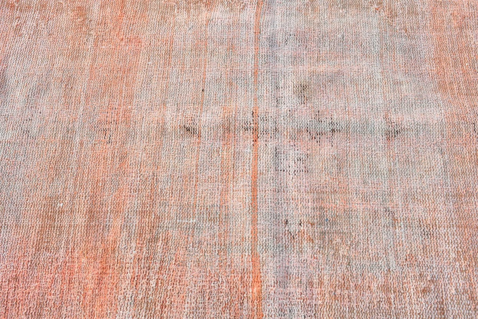 5,2×5,2 ft Turkish Rug, Vintage Round Rug, Red Brown Abstract Rug