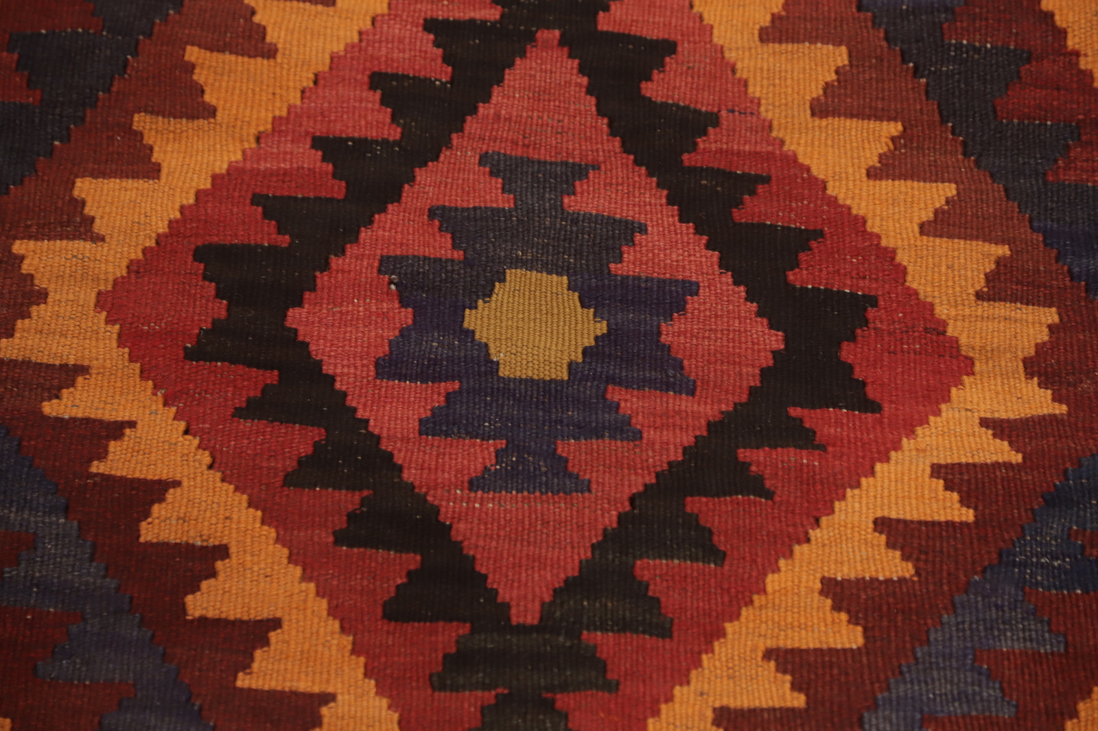 Flat Weave Kilim Vegetable Dye Oriental Area Rug 9×11 ft Tribal Style Carpet