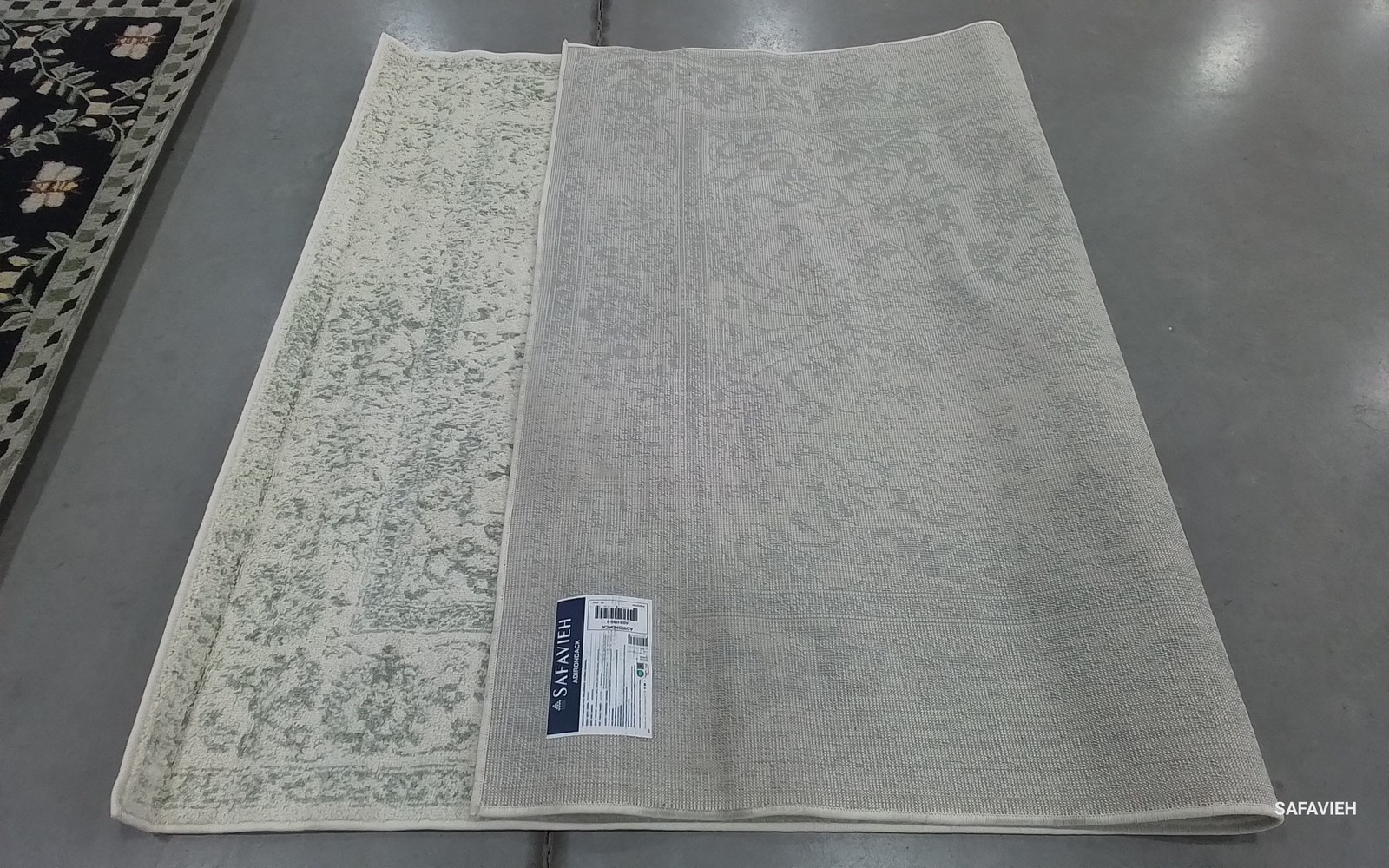 IVORY / SAGE 5′-1″ x 7′-6″ Back Stain Rug, Reduced Price 1172804652 ADR109V-5