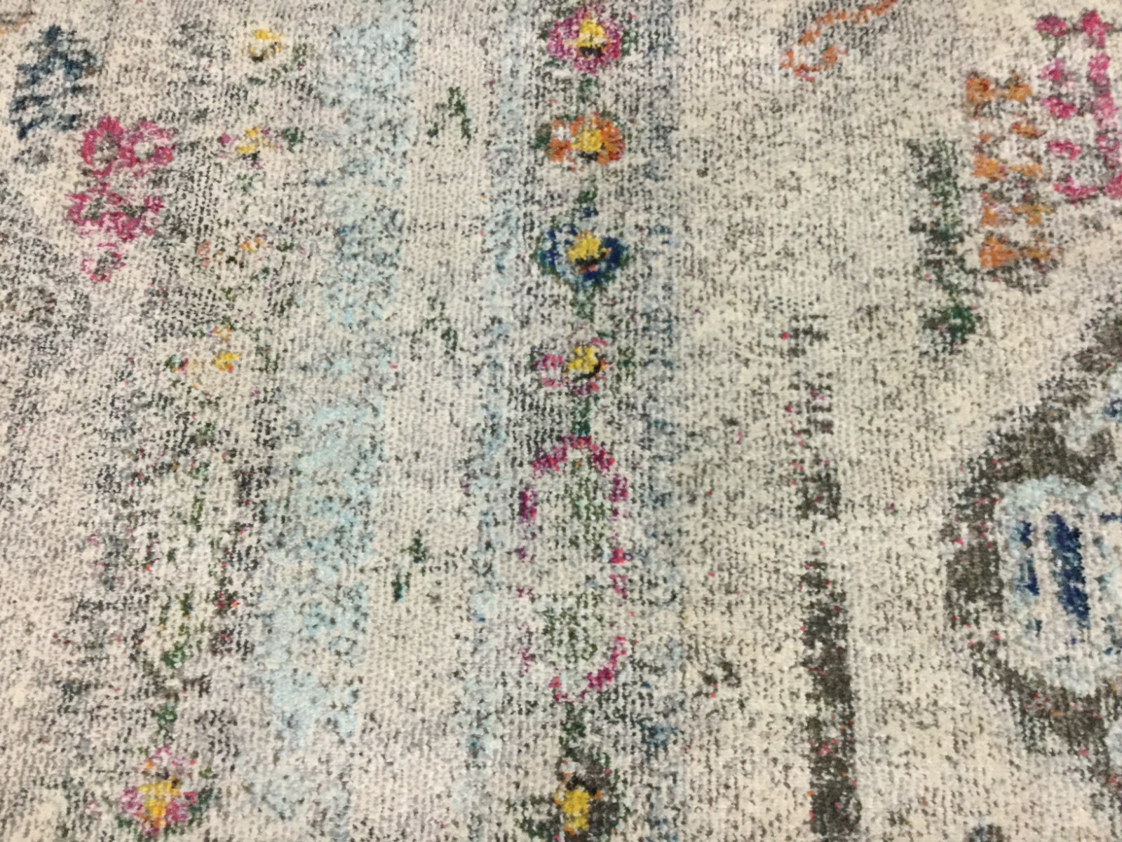 GREY / BLUE 5′ X 5′ Square Back Stain Rug, Reduced Price 1172658443 MAD422H-5SQ