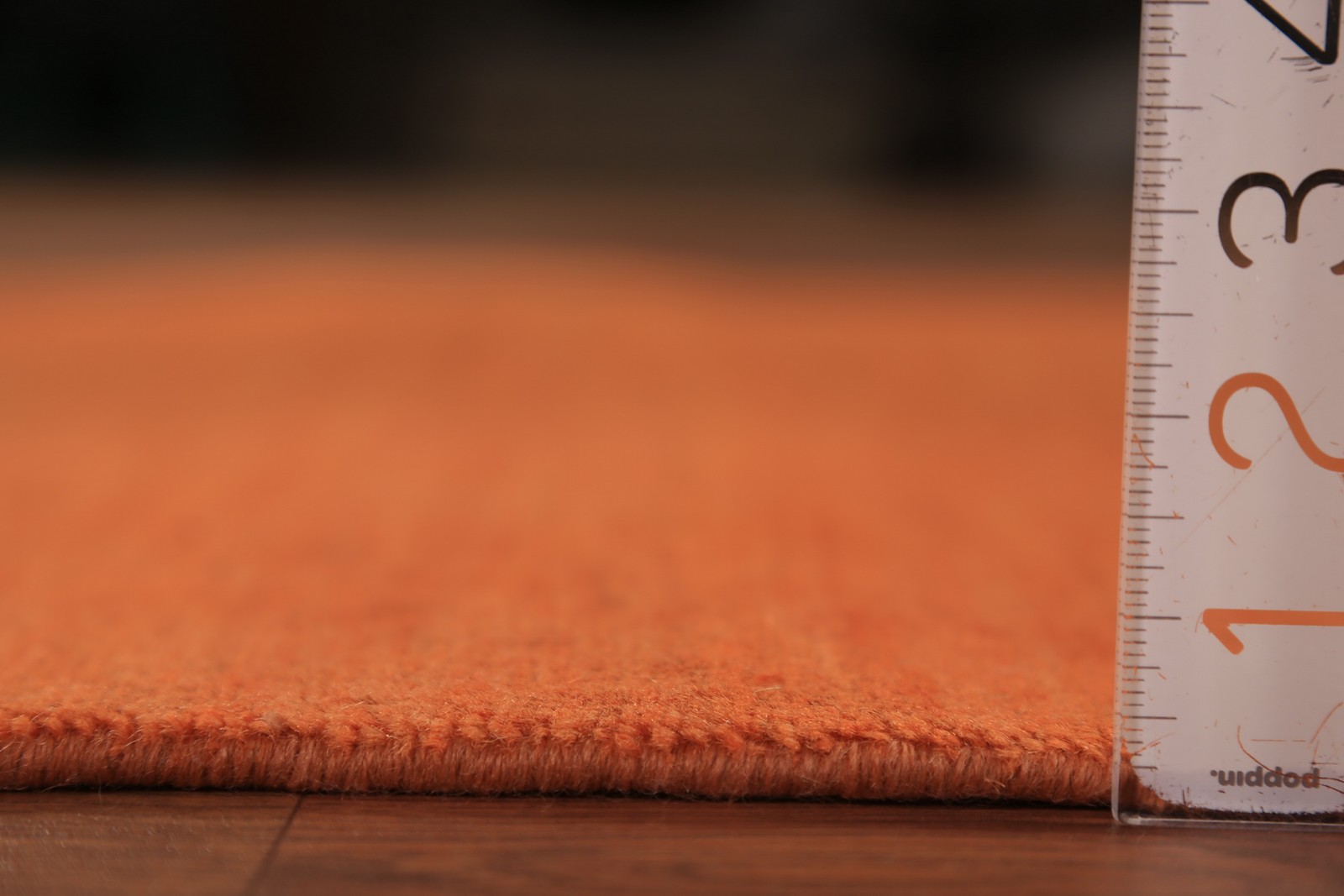 Orange Wool Handmade Modern Rug 4×6 Solid Contemporary Oriental Carpet