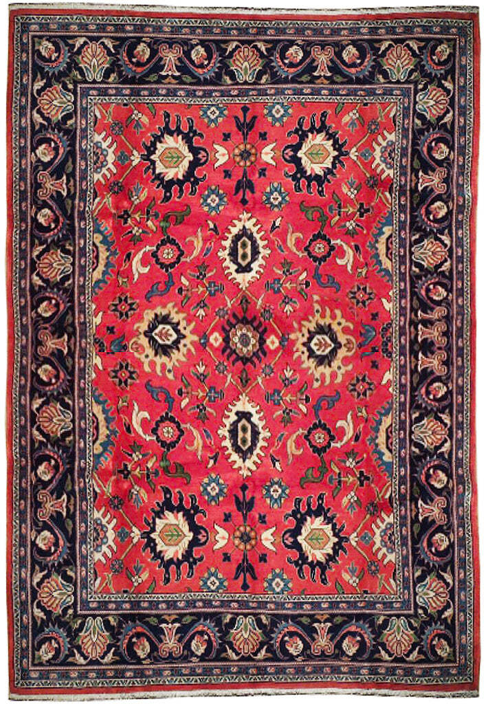 7×11′ Salmon Pink Fine Traditional Mahal Rug 72327
