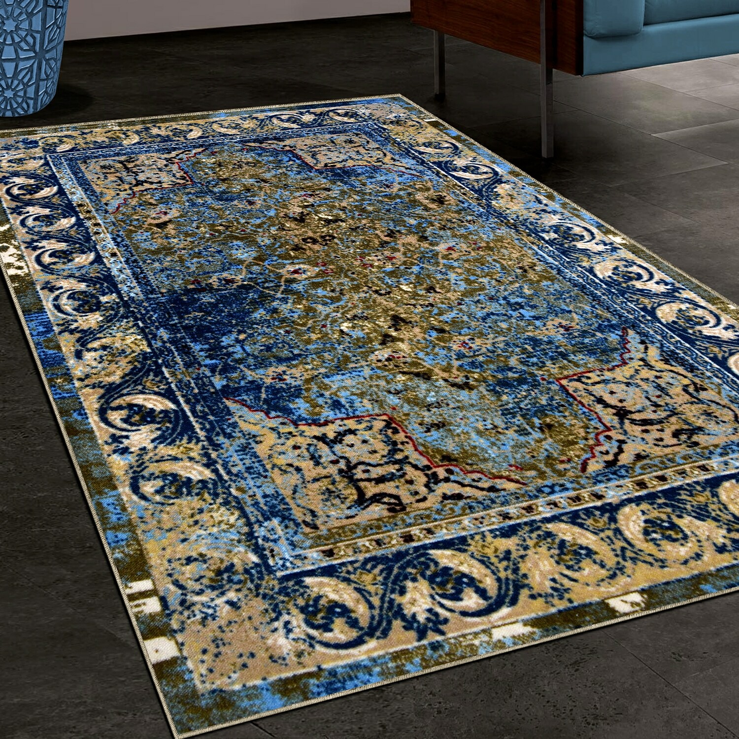 Angeles Traditional Anti Static Hydrophobic Soft Fire retardant Indoor Area Rug