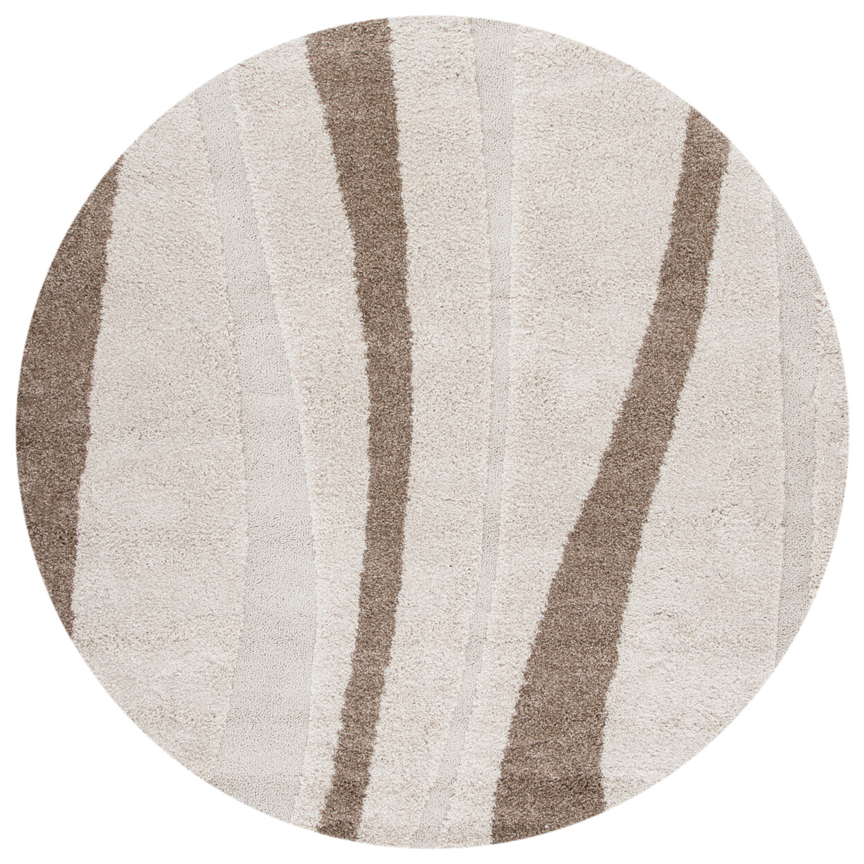 SAFAVIEH Willow Shag SG451-1128 Cream / Dark Brown Rug