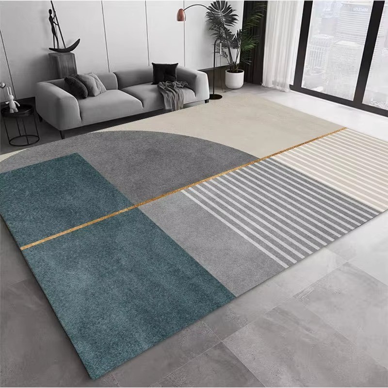 VIKAMA Nordic modern geometric large area anti-fouling crystal velvet carpet