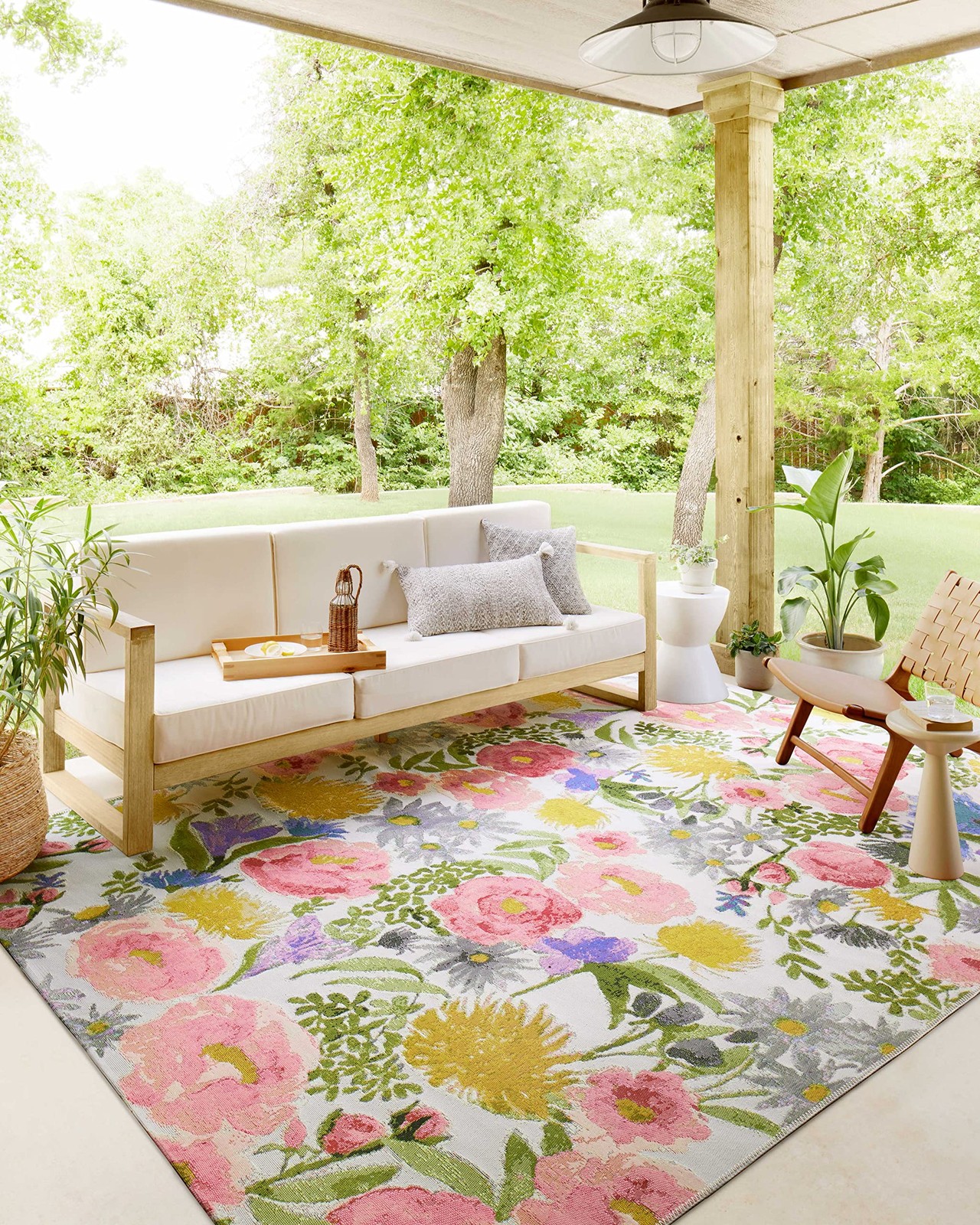 Loloi Botanical Collection Bot-01 Ivory/Multi 5-3 X 7-8 Area Rug