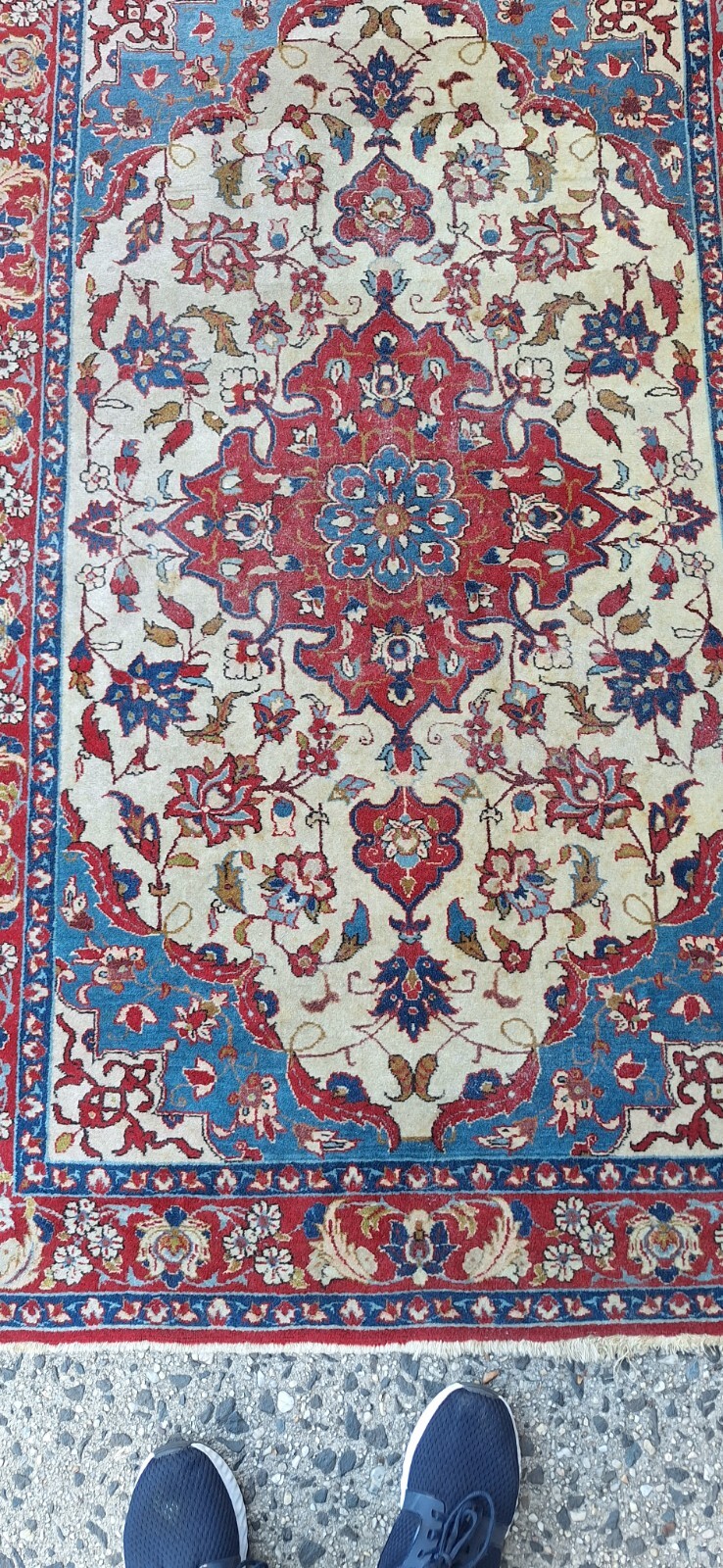 Hand Knotted All Wool 5-7 x 3-6 circa 1940s Genuine Middle Eastern Oriental Rug