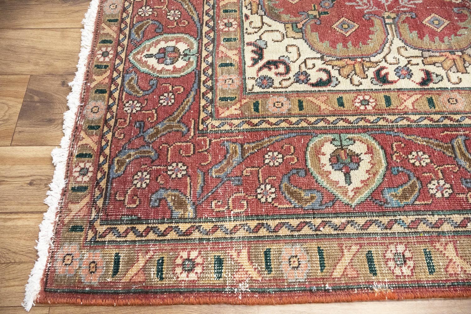 9’7 x 13’0 Semi-Antique Distressed Red Oriental Rug Living Room Carpet 10×13 Ft