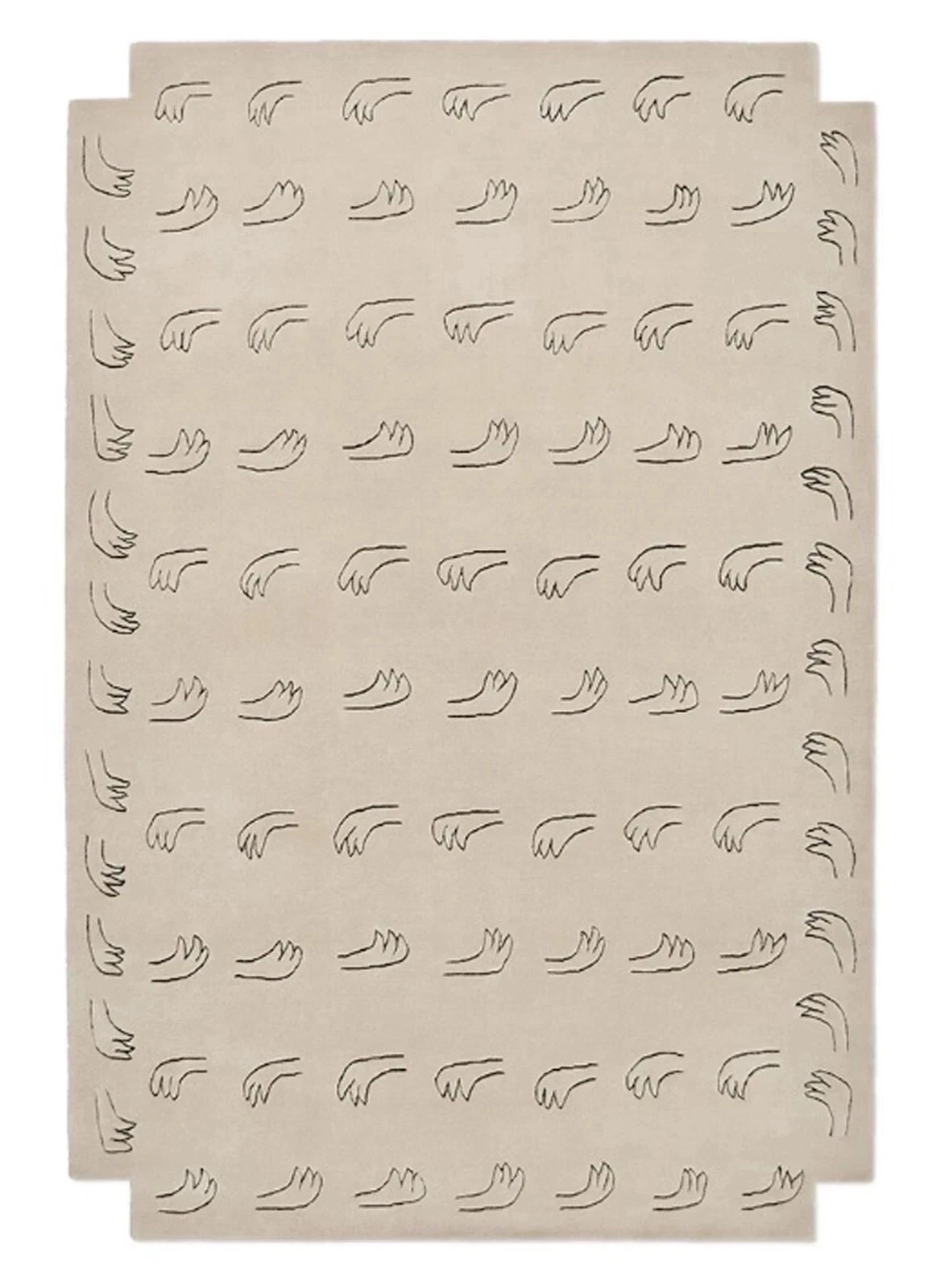 100% Wool Hand Tufted Area Carpet Big Buds Hand-Tufted 8×10