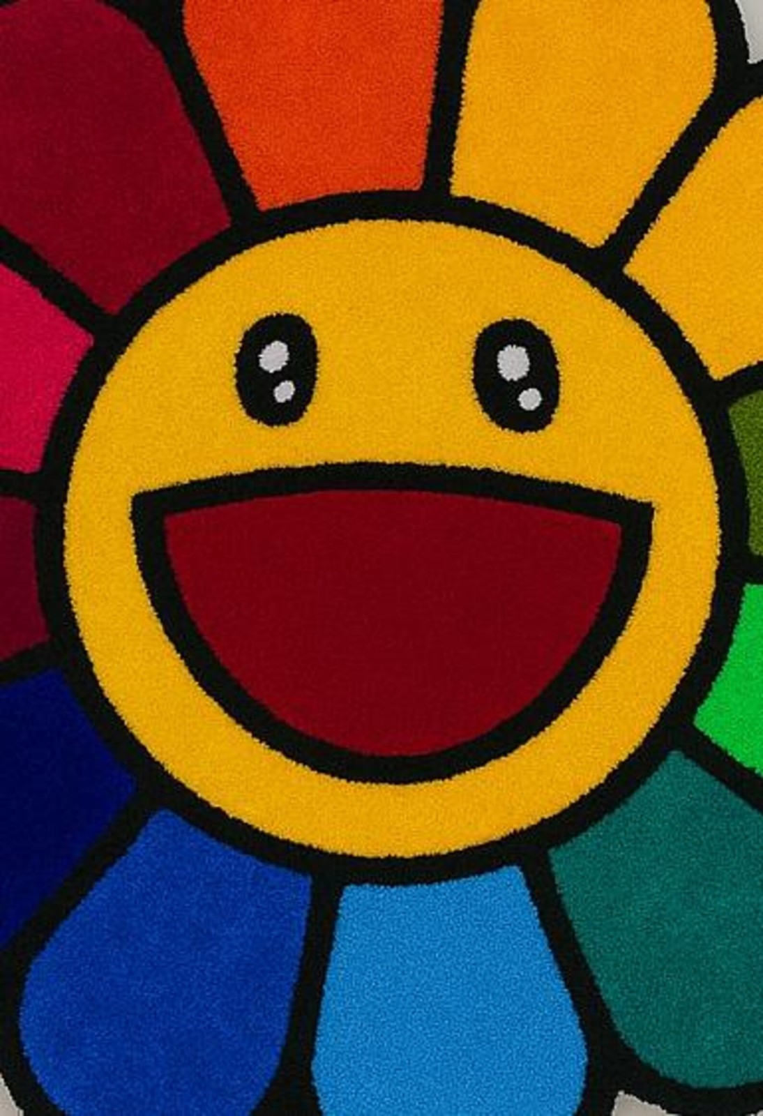 Kids Hand-Tufted Wool Flower Smiley Rug: Playful Kids’ Room Decor