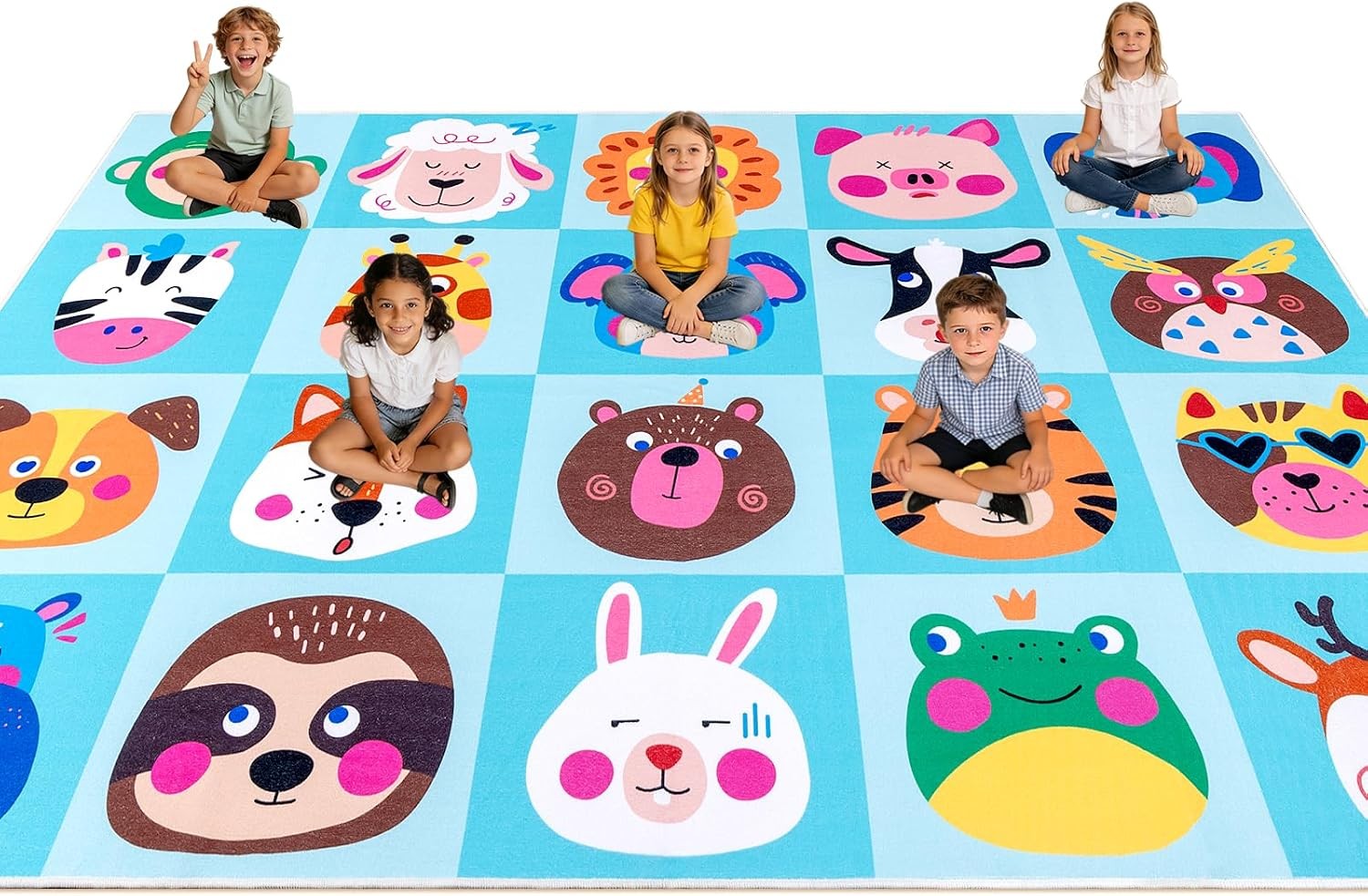 Classroom Rugs Elementary, 5’x7’6″ Classroom Carpet, Baby Pink 15 Seats