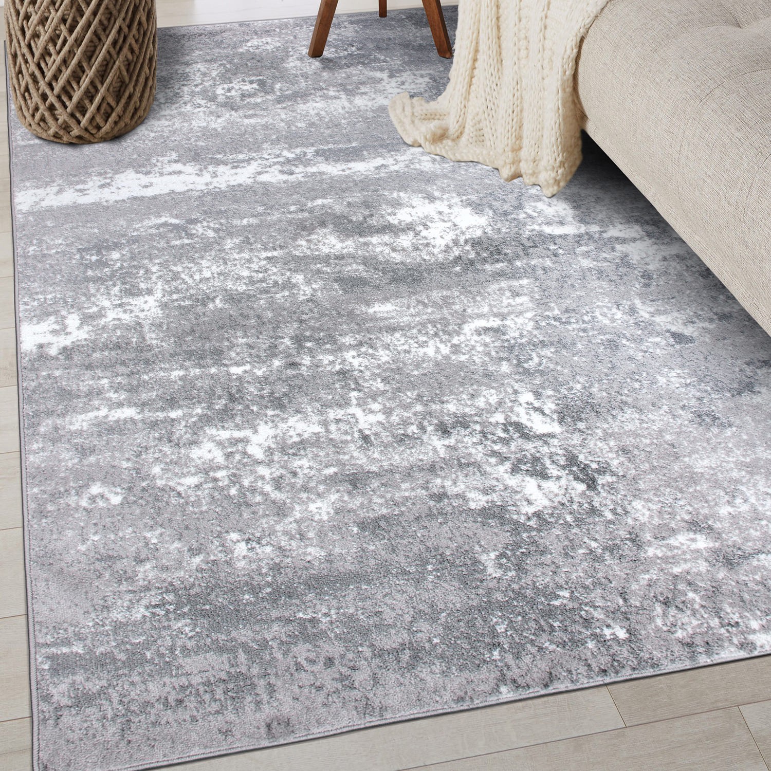 Rugshop Area Rug Distressed Abstract Watercolor Discount Area Rugs Gray Rugs 3×5