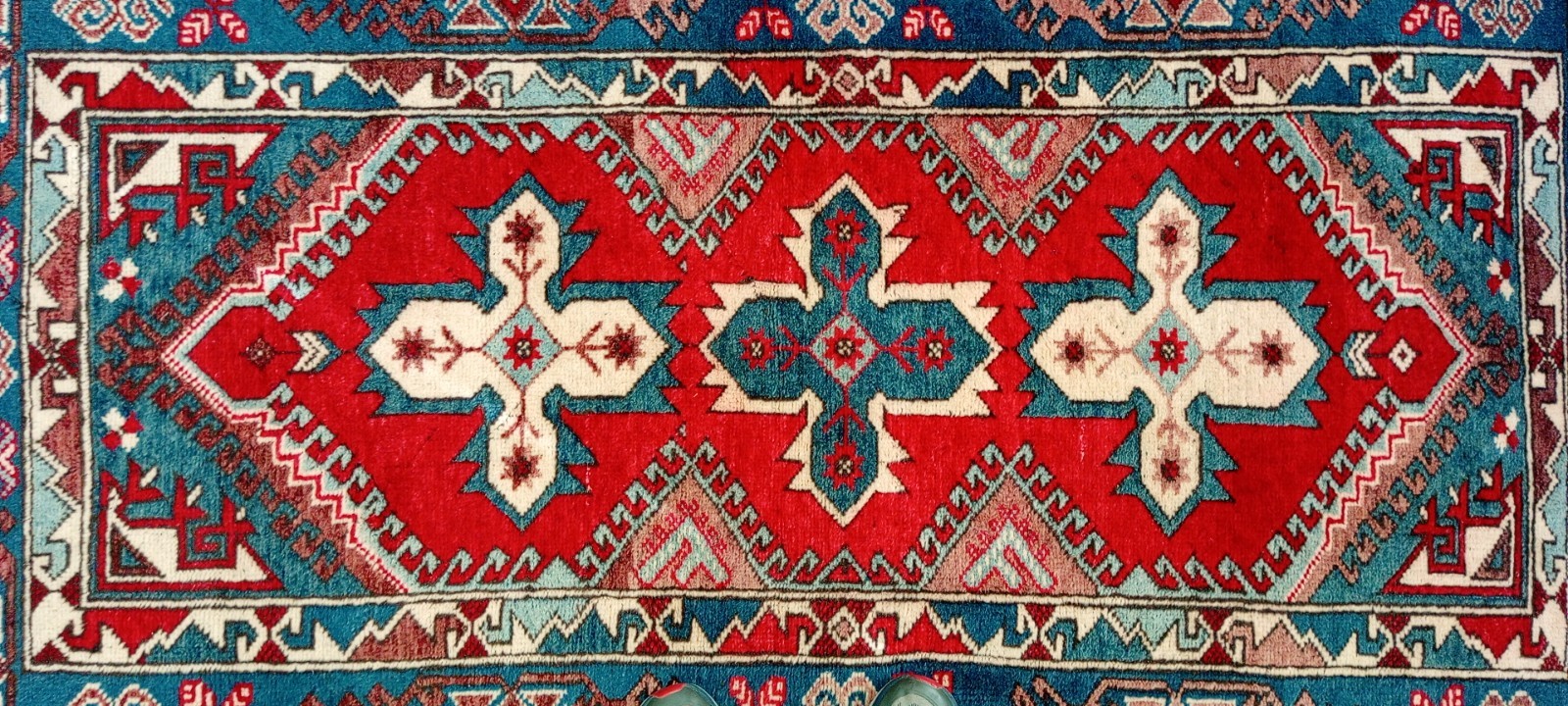 Turkish Dosemealti tribal rug 123×199 cm Vintage Boho Handmade Home Decor