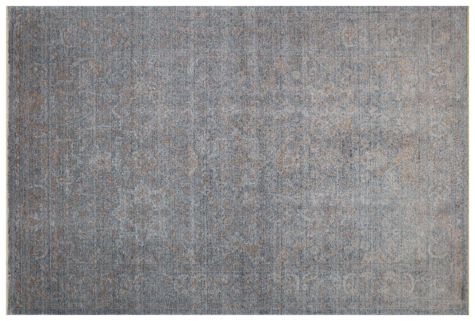 Vintage Gray Bronze Oriental Area Rug Floral Distressed 5×8 7×10 8×11 10×14