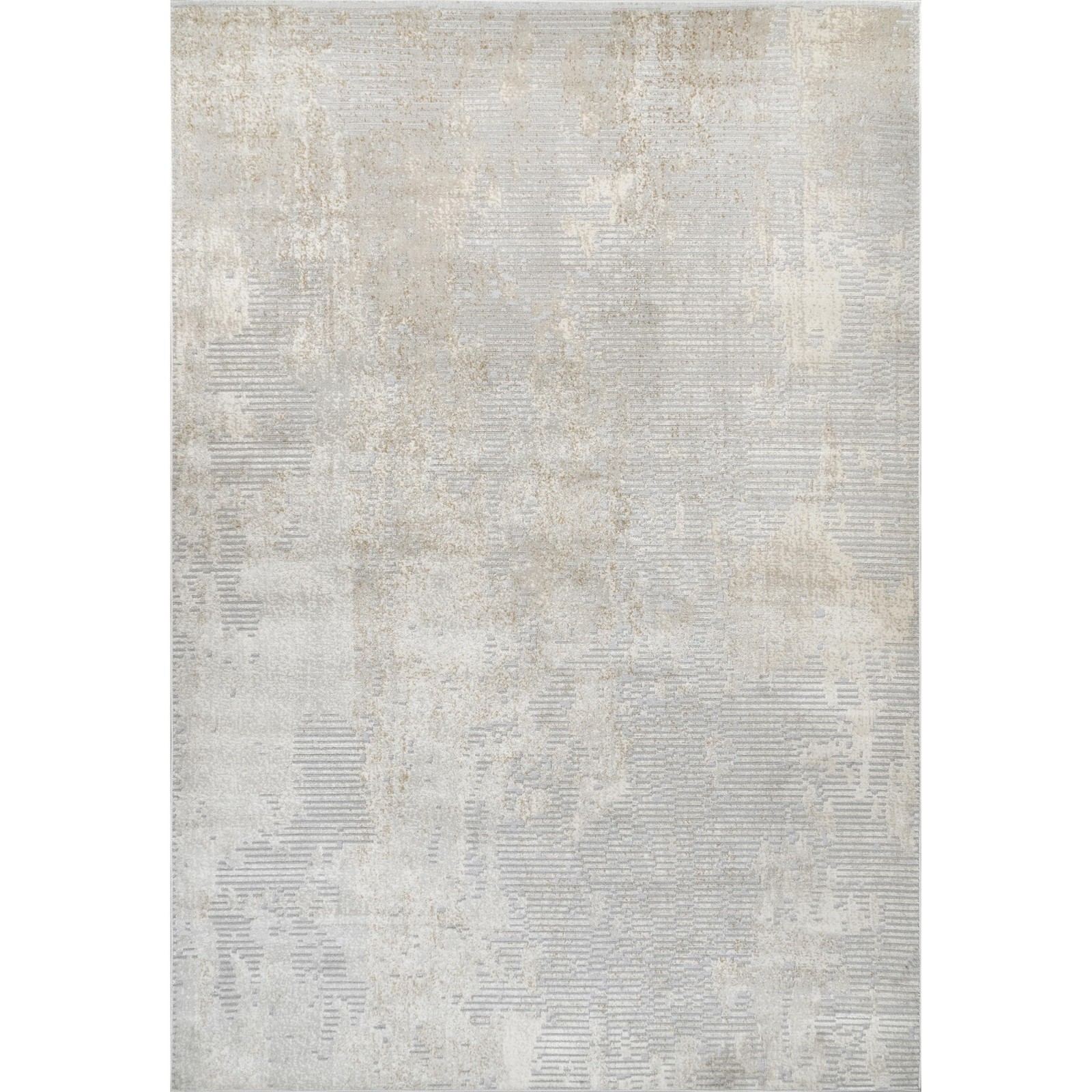 Nuloom Alice Light Grey/Ivory, 6′ Round, Modern Abstract, Recycled Materials