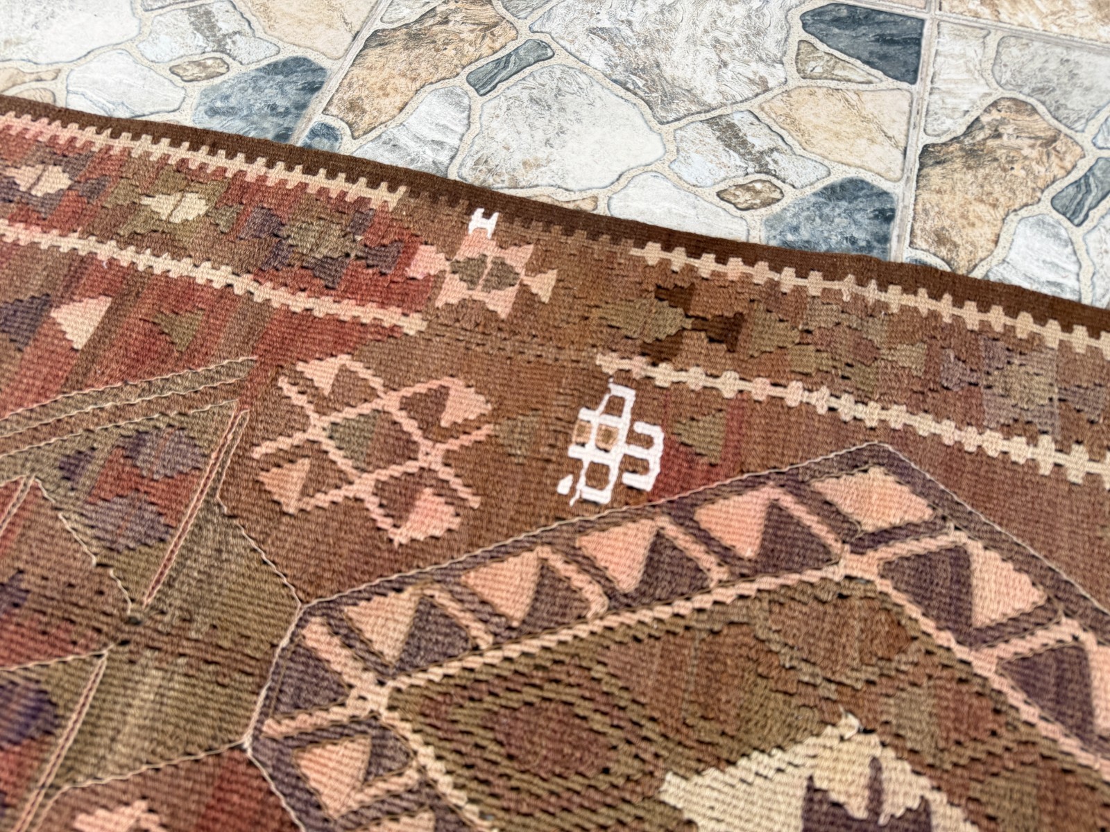 Kars Kurdish Kilim Rug Vintage Handmade Turkish Wool Flatweave Runner