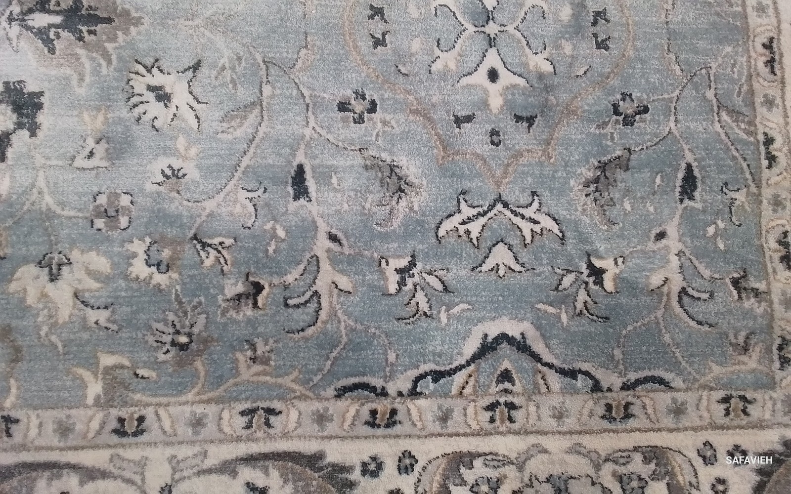 LIGHT BLUE / CREAM 9′-0″ x 12′-0″ Stained Rug Reduced Price 1172789374 ISA912M-9