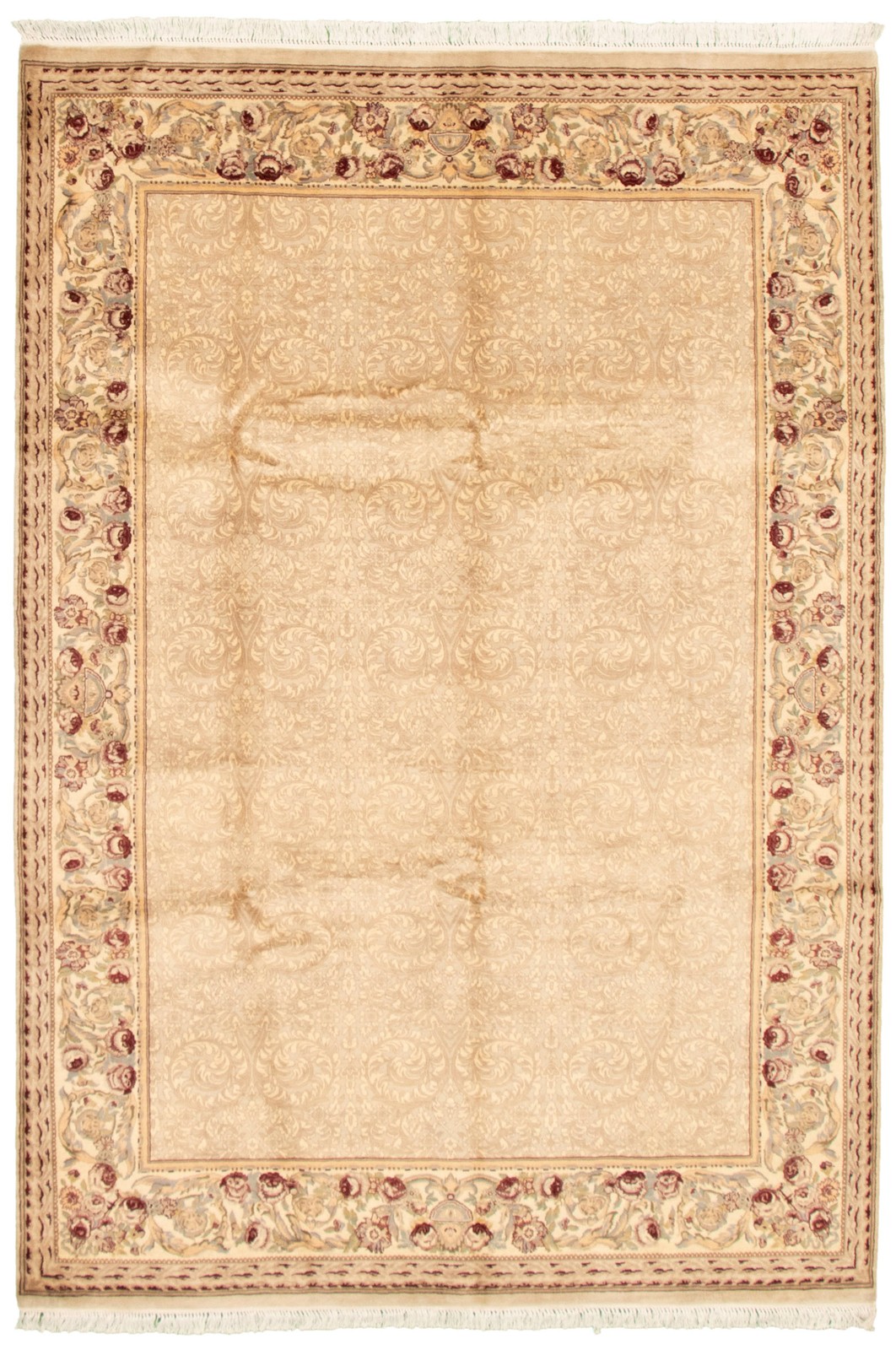 Hand Knotted Area Rug 6’0″ x 8’10” Traditional Oriental Wool Carpet
