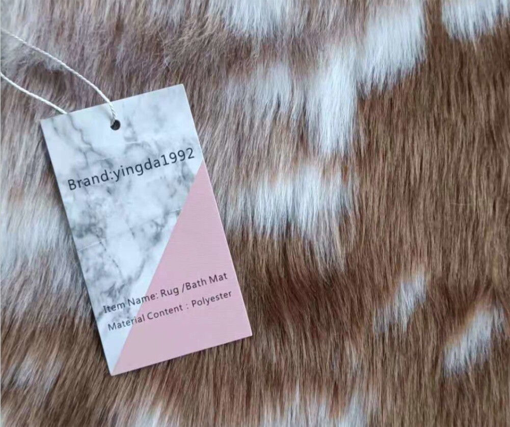 yingda1992 Faux Fur Sika Deer Print Animal Skin Hide Pelt Area Rug Mat Carpet US