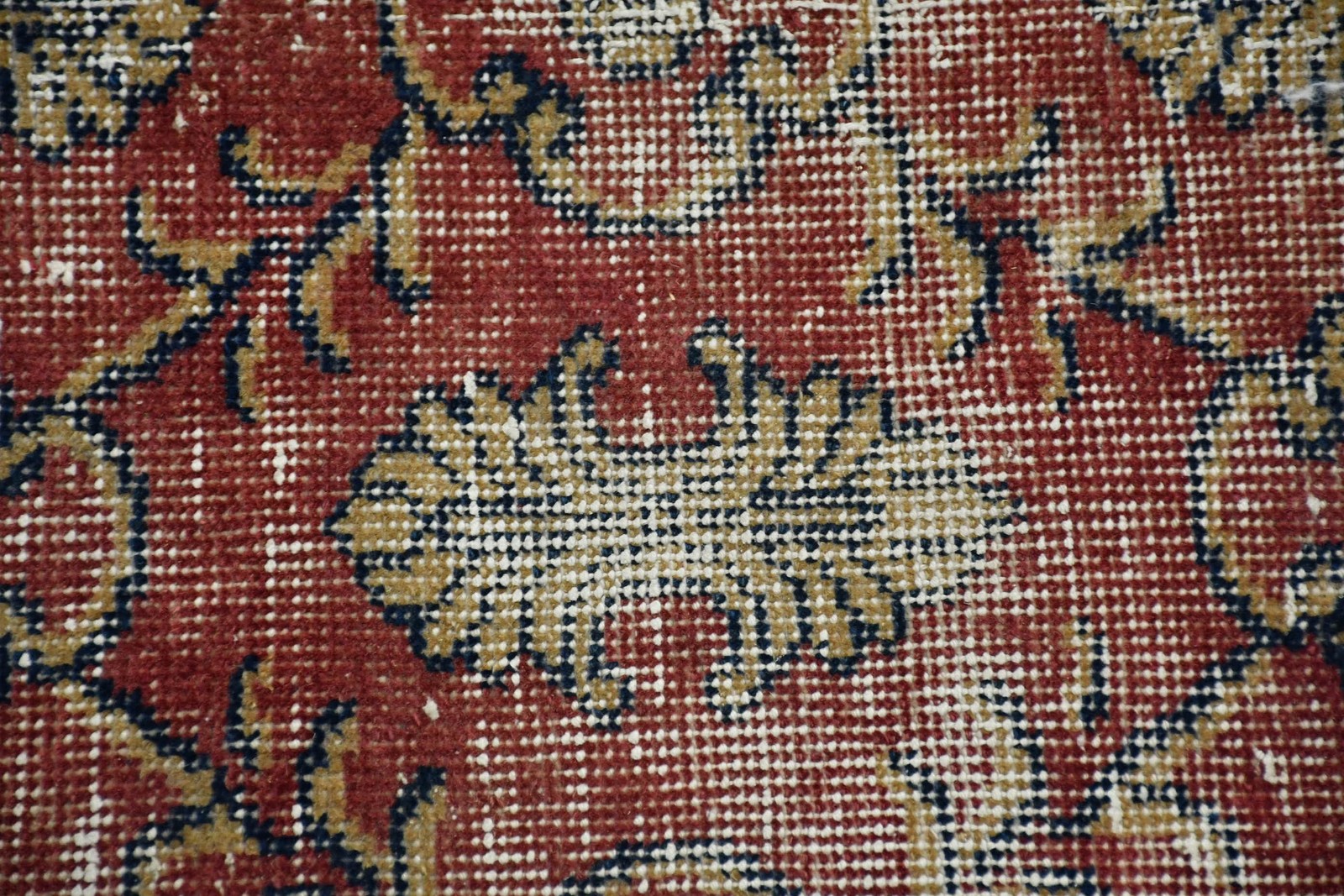 Vintage Rug, 3,4×8,3 ft Area Rug, Red Brown Wool Rug