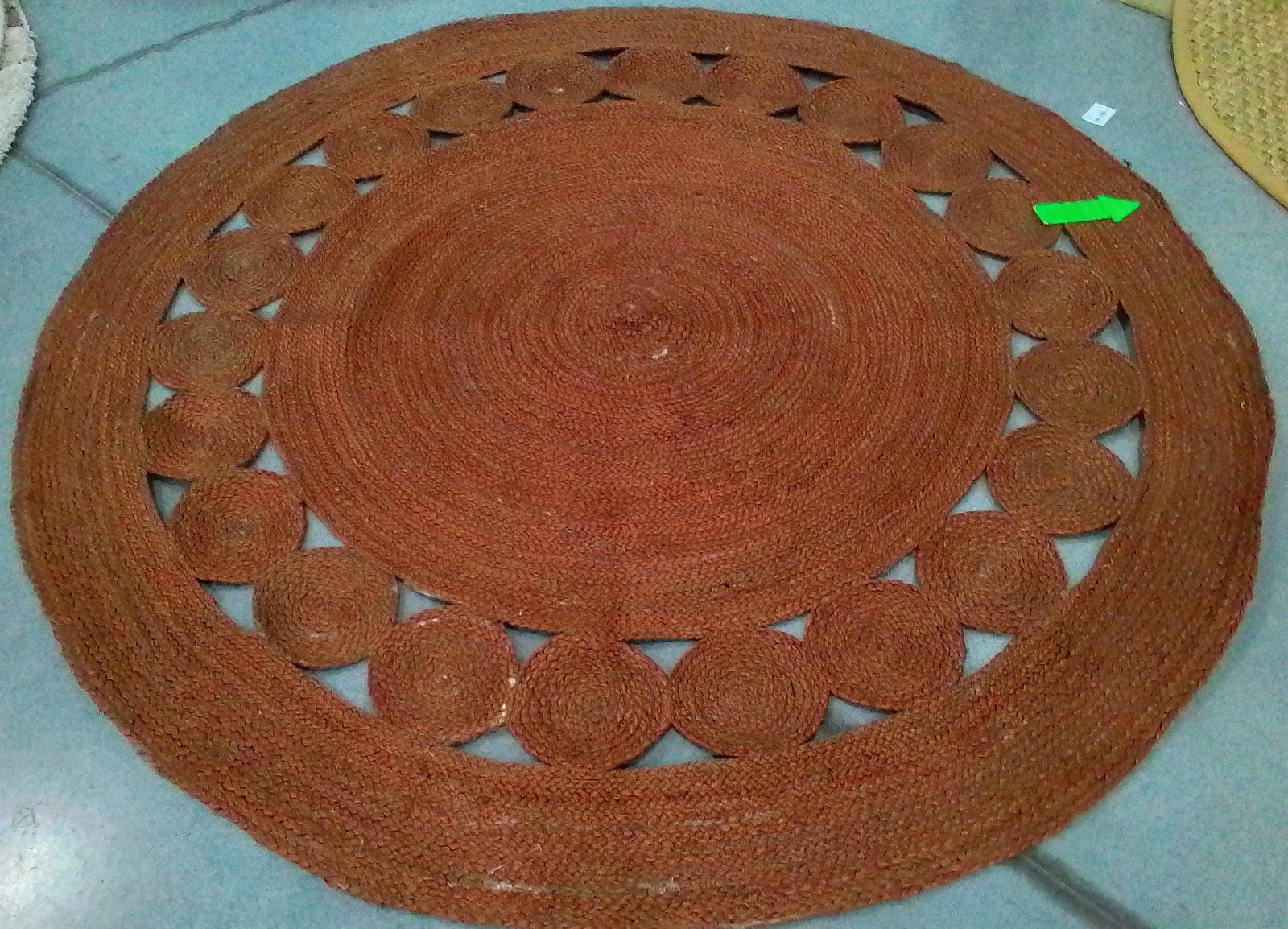 BROWN 6′-0″ x 6′-0″ Back Stain Rug, Reduced Price 1172804622 NF364T-6R
