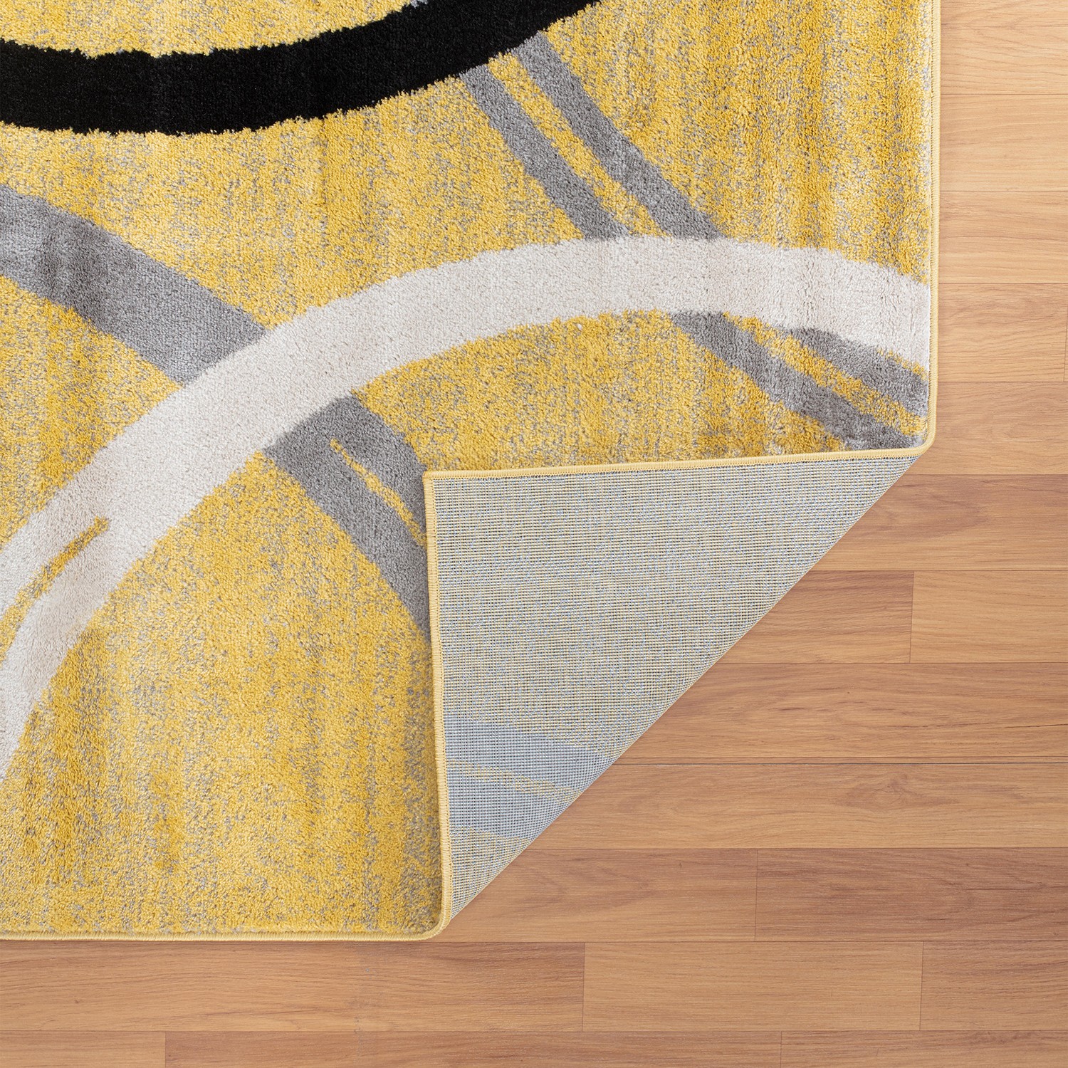 Rugshop Kitchen Rugs Contemporary Abstract Circles Design Yellow Runner Rugs 2×7