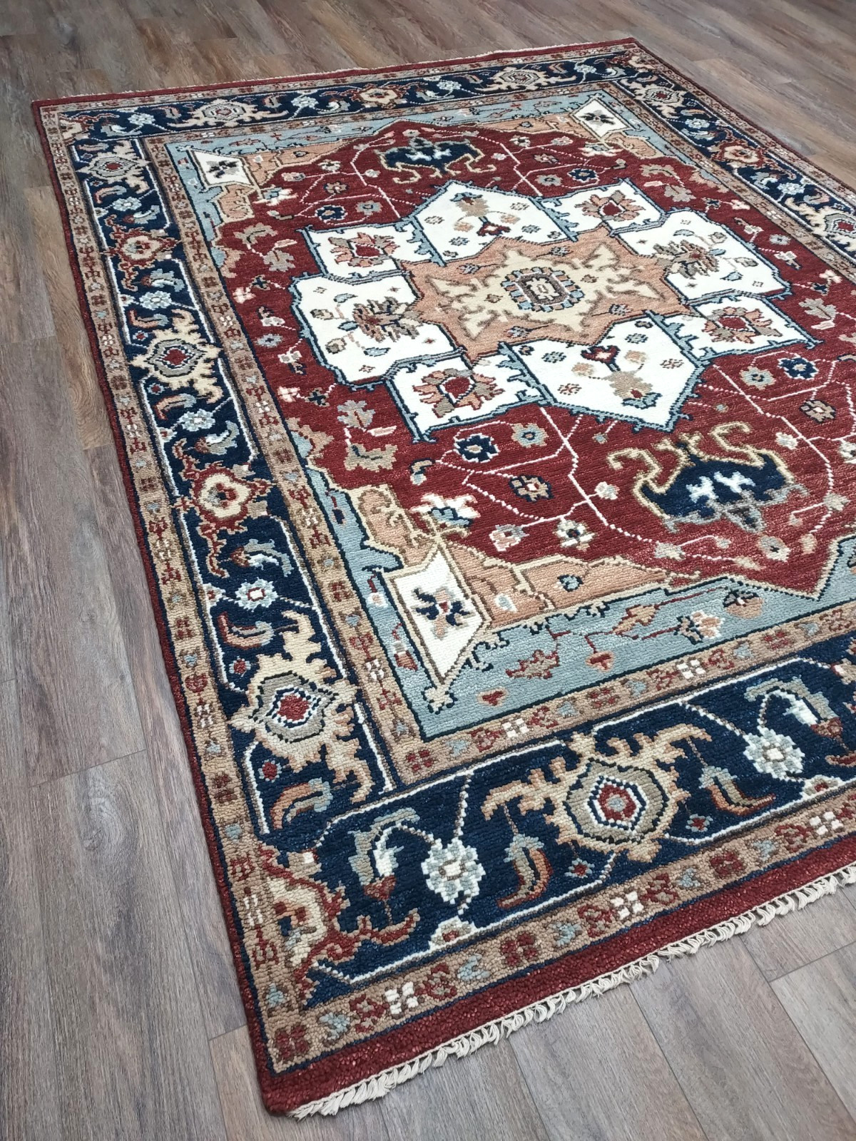 STUNNING 7.5×10 TURKISH SERAPI HERIZRUG,VIBRANT FRESH COLOR PALETTE MODERNSCHEME