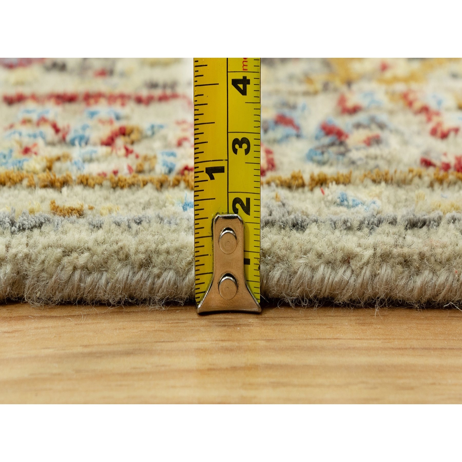 2’7″ x 19’10” Camel Wool and Silk Sunset Hand Knotted Runner Oriental Rug R90533