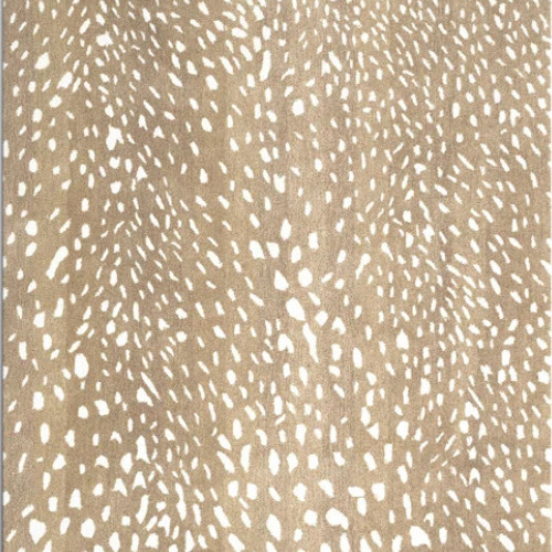 Multi Sizes Animal Print Handmade Tufted Wool Light Brown/Tan/Cream Area Rug