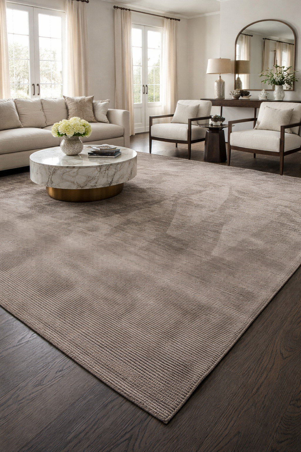 RH (Restoration Hardware) Rowe Rug – 9′ x 12′ – Graphite