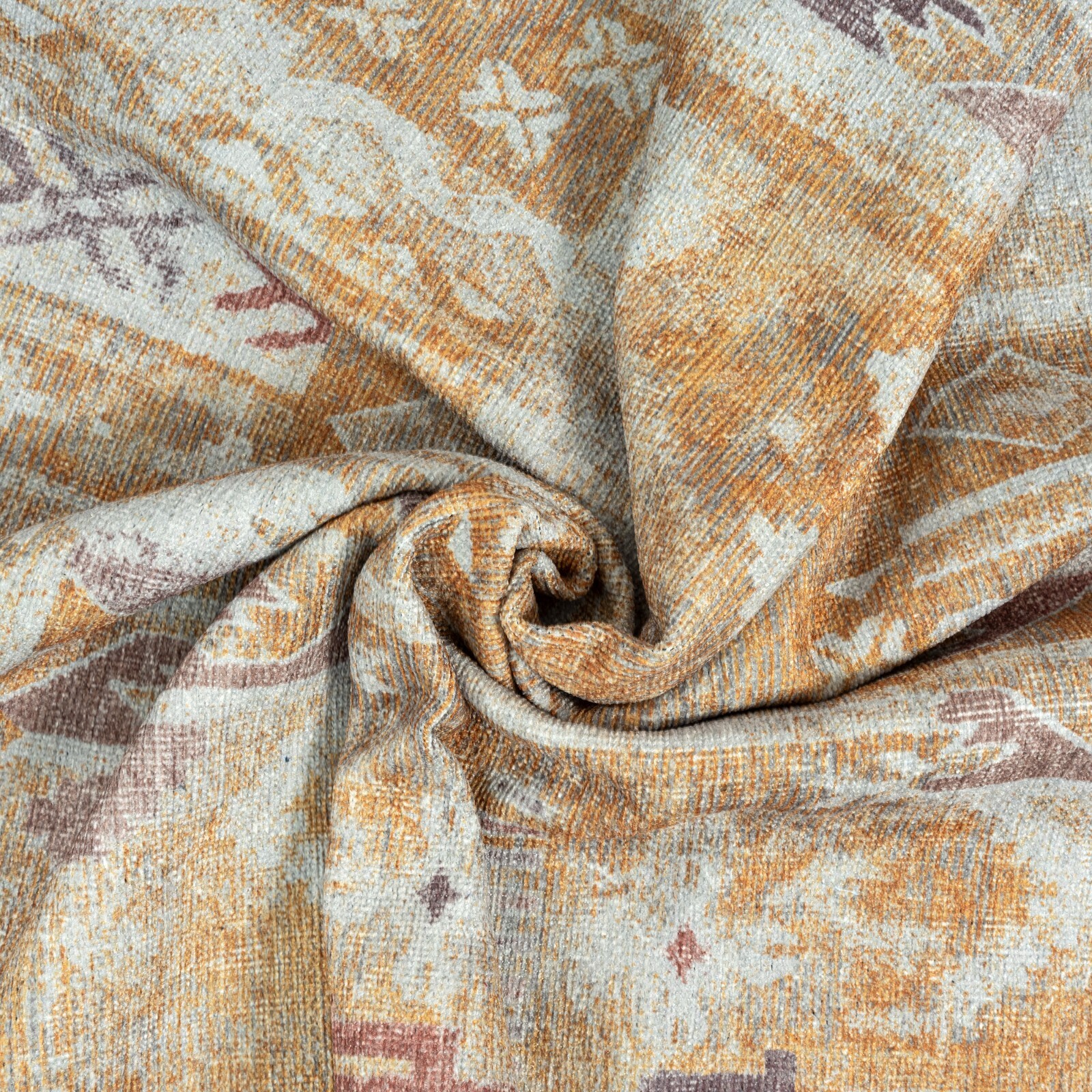 GLN Rugs Thebes – Machine Washable Area Rug – Turkish Yellow/Gray Home Rugs