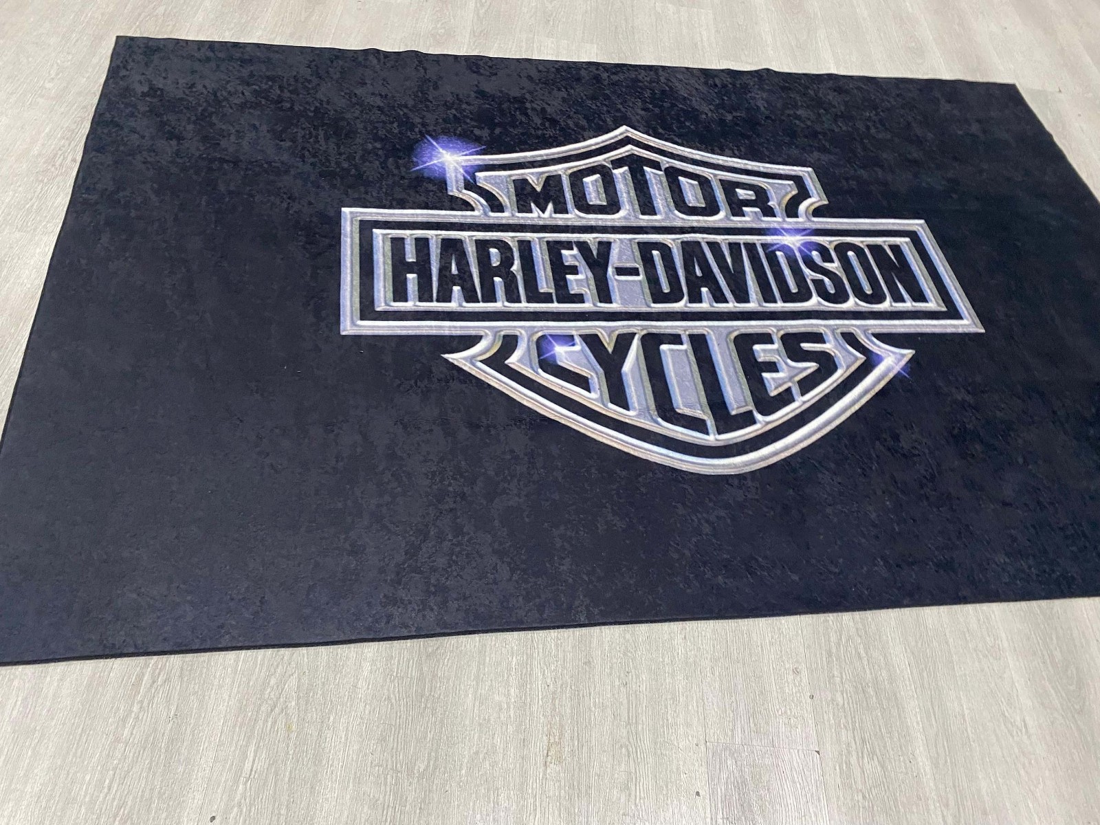 Motocycle American Legend, Moto Decor, Garage Rug, Road Art, Custom Chopper
