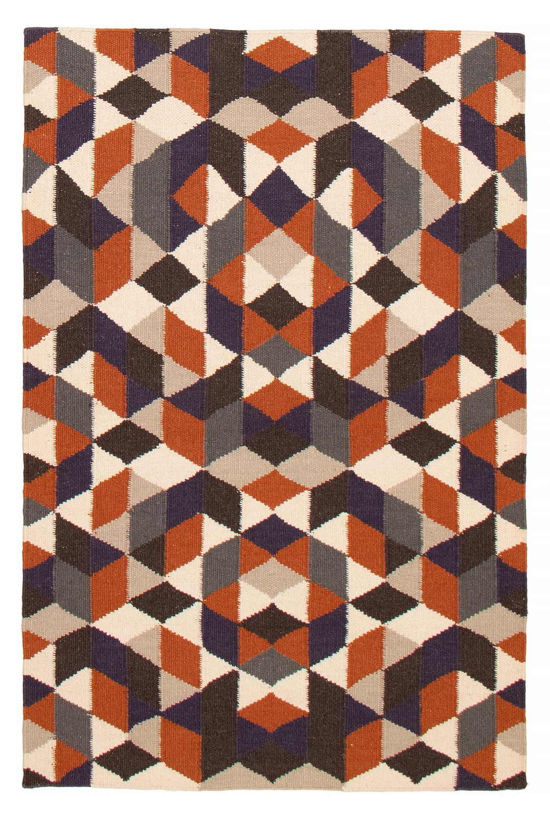 Vintage Hand Woven Area Rug 5’2″ x 7’9″ Traditional Wool Oriental Carpet