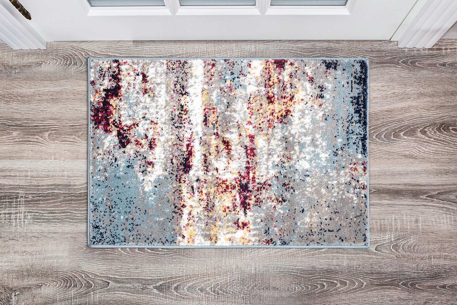 Rugshop Multi Modern Distressed Abstract Accent Rug Bohemian Inspired
