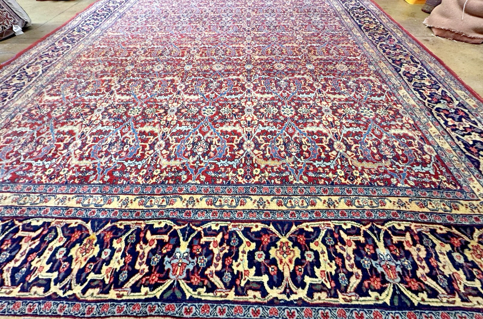 Auth: 1930’s Antique Kurdish North West Rug Mystical ART Beauty Red 9×12