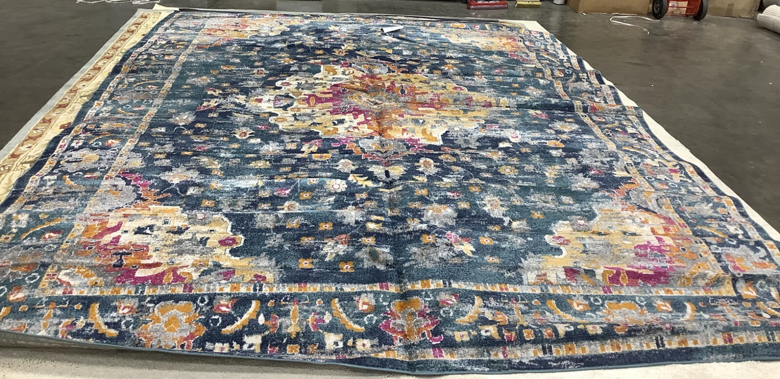 TEAL / FUCHSIA 11′-0″ x 15′-0″ Flaw in Rug Reduced Price 1172680905 MAD154L-1115