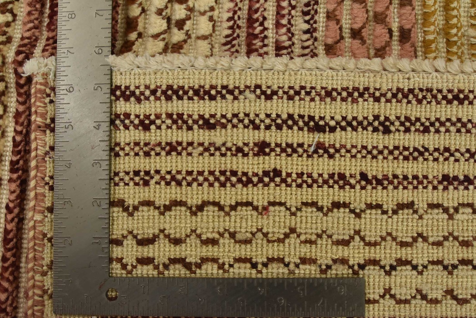 Gabbeh Rug 7’10” x 9’11” Multicolor Wool Striped Hand-Knotted Carpet