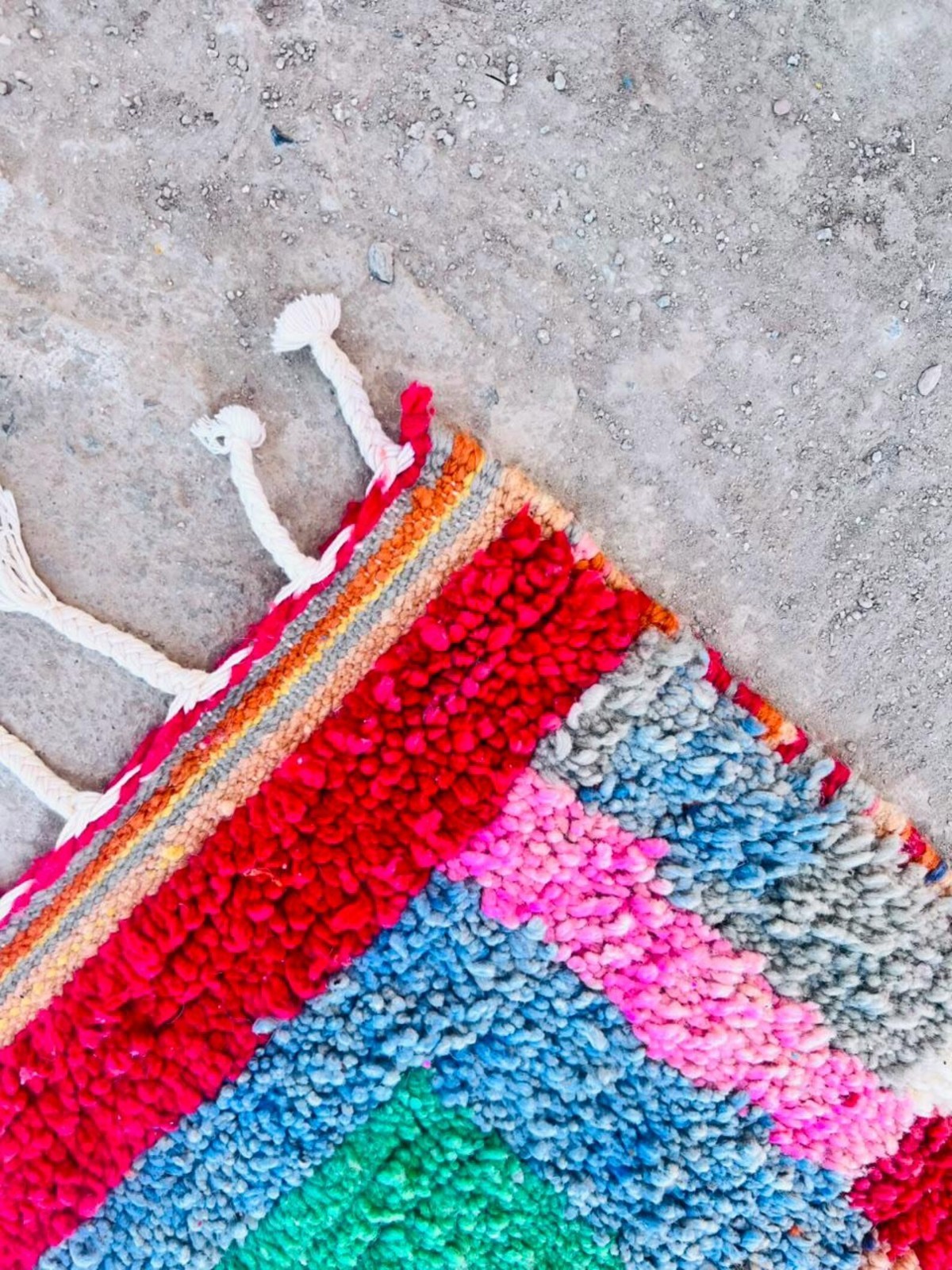 Hand Knotted Moroccan Rug Authentic Wool Berber Rug Design Handmade Carpet Rug