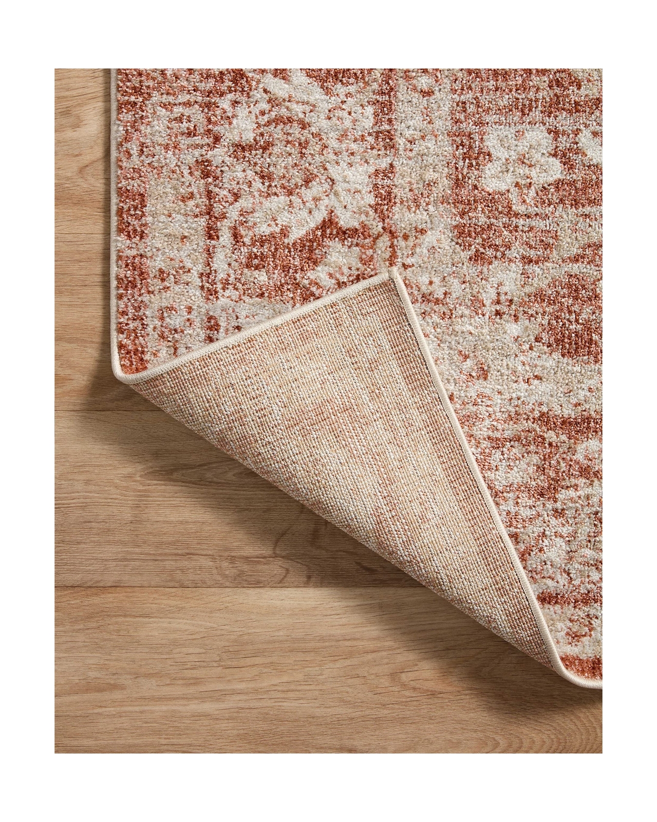 Loloi Odette Collection 7′-10″ x 10′ Area Rug in Rust/Ivory – Designer Long R…