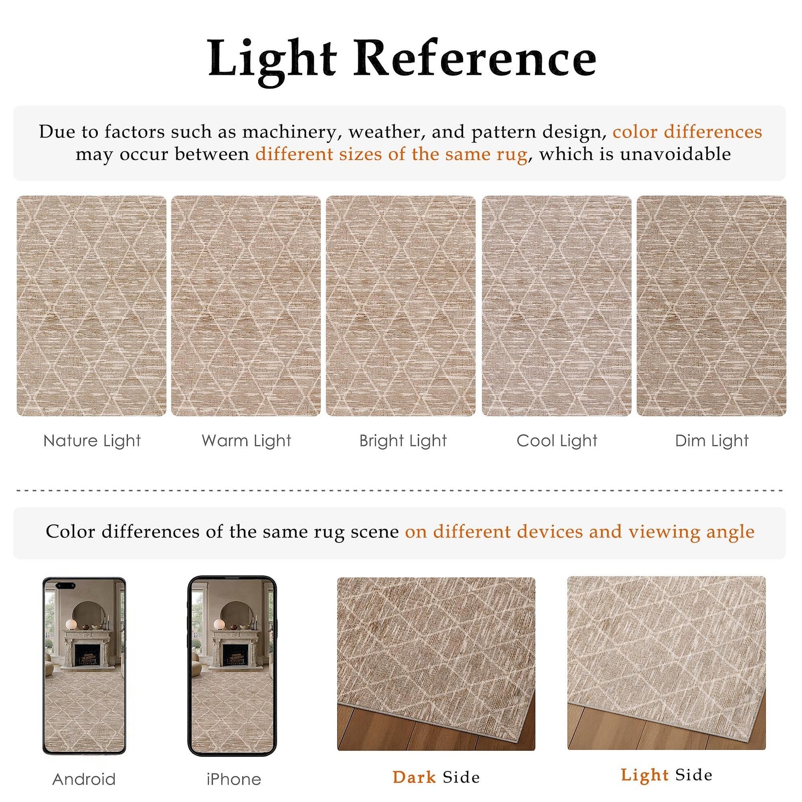 6×9 Area Rug Brown Washable Rugs for Living Room