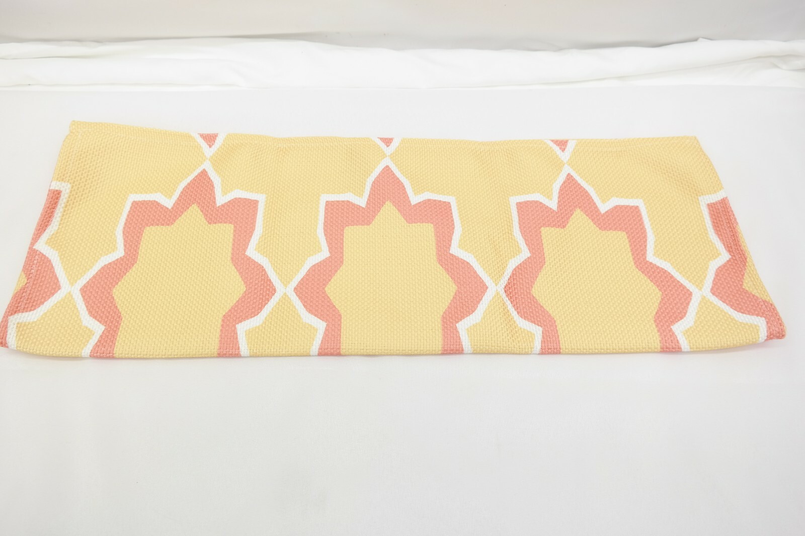 Yellow & Pink Geometric Design Heavy Poly Rug 24″ x 36″ TF