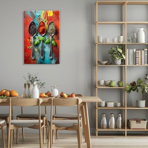 Kitchen Canvas Wall Art Colorful Spices Seasoning On 24L” x 16W” Artwork-6