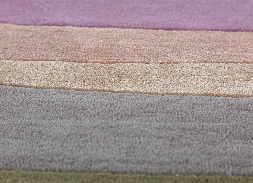 New Design Hand Tufted Wool & Viscose Color Dusty Lavender/Aegean Blue Handmade