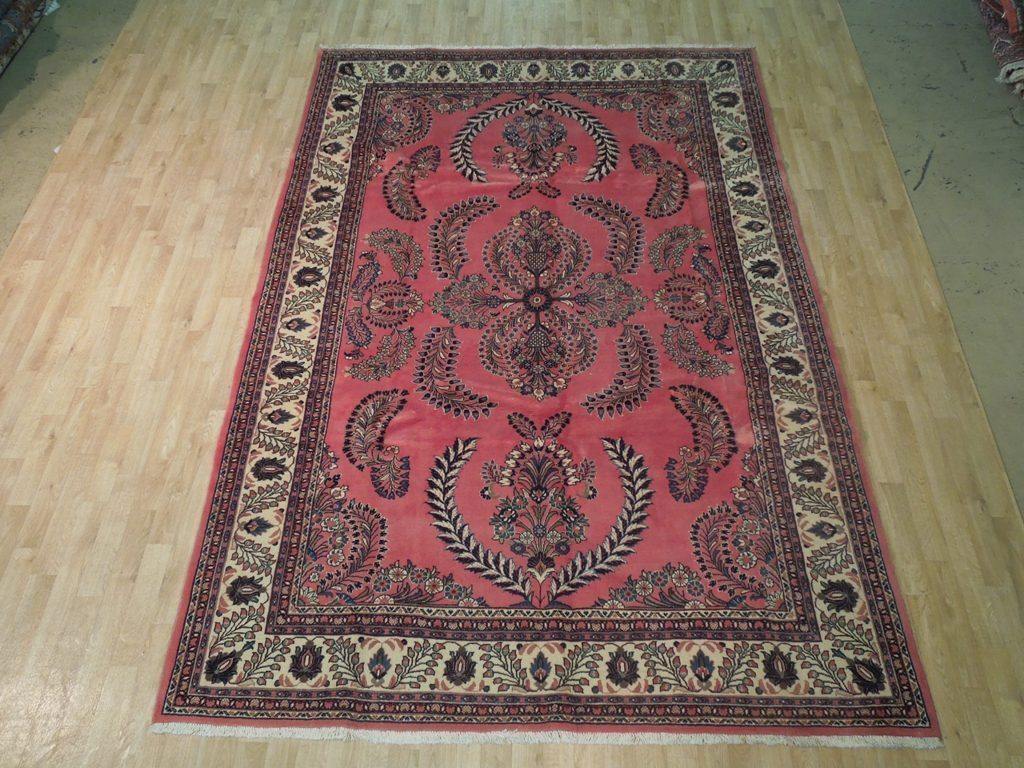 7′ x 11′ Salmon Fine Perssiaan Saroukk Rug 72763
