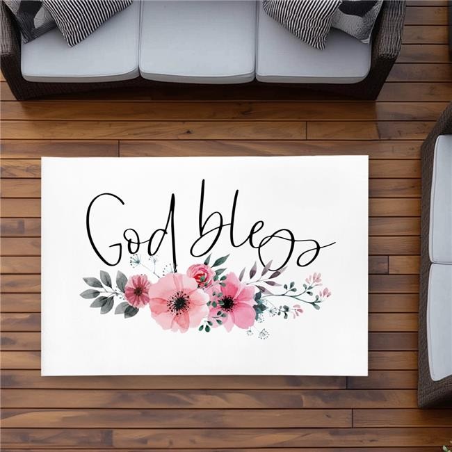 3×5 ft. God Bless Livingroom Spiritual Outdoor Area Rug for Home Decor – Rect…
